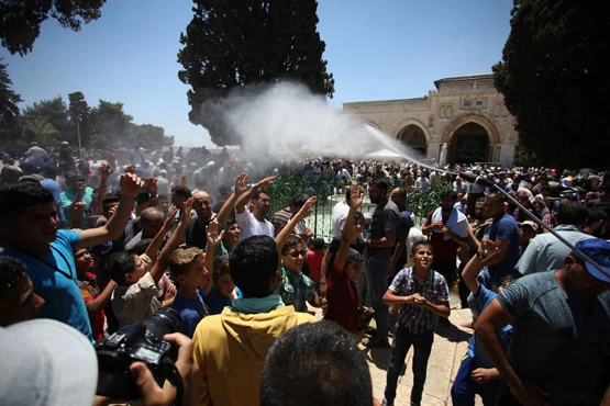 Mescid-i Aksa'da coşkulu cuma namazı